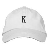 K-Letter Monogram indrukwekkend-Pet stijlvol knap Geborduurde Pet (Voorkant)