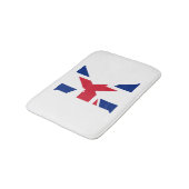 K Monogram bedekt op Union Jack Flag bmcnt Badmat (Gekanteld)