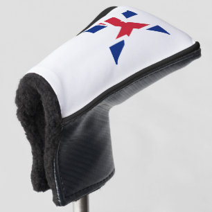 K Monogram bedekt op Union Jack Flag pcnt Golfheadcover