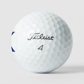 K Monogram bedekt op Union Jack Flag tpv1 gbcnt Golfballen (Logo)
