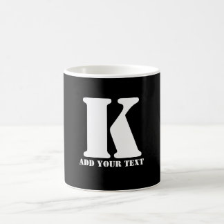 K Monogram Classic Trendy Aangepaste Trouwsjabloon Koffiemok