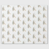 K Monogram Floral Cadeaupapier (Vlak)