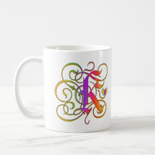 K Monogram "Gothische regenboog" Mokken Cups en st