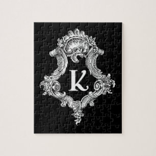 K Monogram Initiaal Legpuzzel