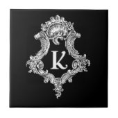 K Monogram Initiaal Tegeltje (Voorkant)