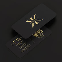 K Monogram Logo Elegant Zwart Modern