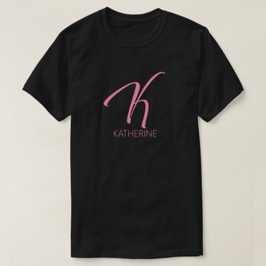 K Monogram op maat T-shirt (Design voorkant)