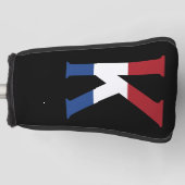 K Monogram overlay op NLD Vlag op bk pct Golfheadcover (Voorkant)