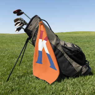 K Monogram overlay op NLD Vlag op of gtcnt Golfhanddoek