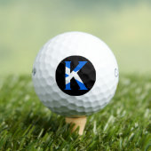 K Monogram overlay op Schotse vlag cwb gbcnt Golfballen (Insitu Shirt)