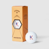 K Monogram overlay op USA Flag cwb gbcnt Golfballen (Verpakking)