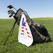 K Monogram overlay op USA Flag gtcnt Golfhanddoek (Groen)