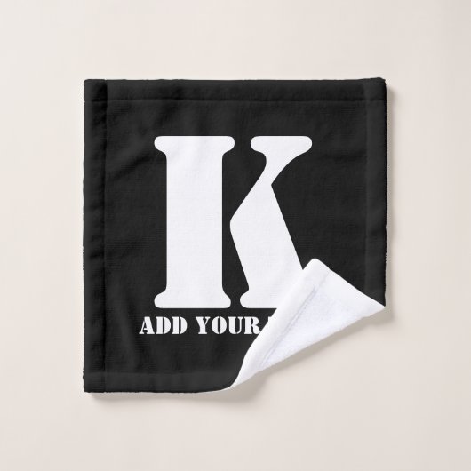 K Monogramme classique tendance mariage personnali (Gant de toilette)
