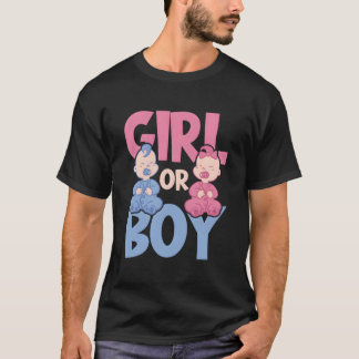 K Of Blauwe Py Zwangerschap Of Geslacht Onthulling T-shirt