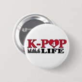 K-POP 4 LIFE RONDE BUTTON 5,7 CM (Voorkant /achterkant)