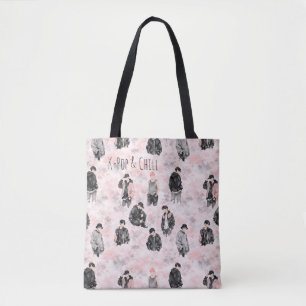 K-Pop & Chillen Esthetische Silhouet Minimalistisc Draagtas