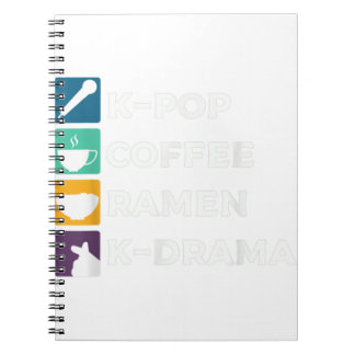 K-Pop Coffee Ramen K-Drama T-Shirt-SejLY Notitieboek