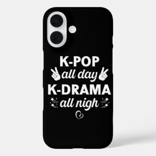 K-Pop de hele dag K-Drama de hele nacht, Koreaanse iPhone 16 Hoesje