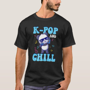 K Pop En Chillen Cute Panda Korea Muziek Fans Mei T-shirt
