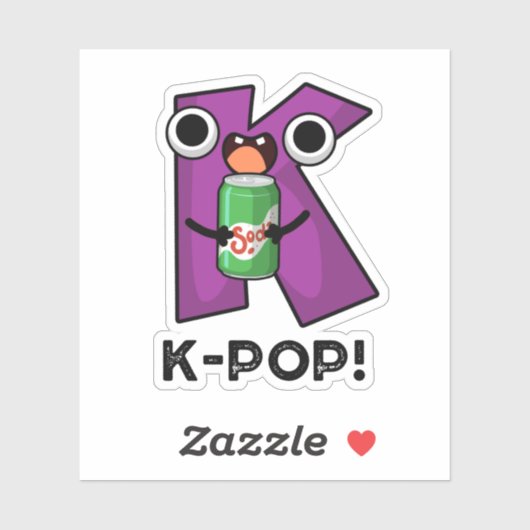 K-Pop Funny Music Soda Pop Pun Sticker (Vel)