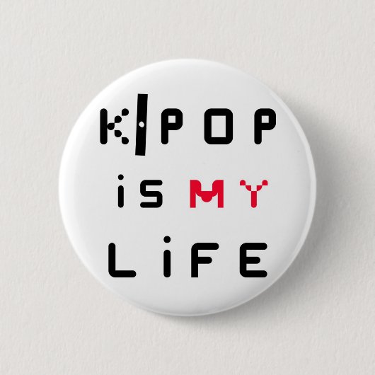 K-POP is mijn leven Ronde Button 5,7 Cm (Voorkant)