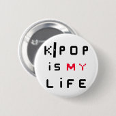 K-POP is mijn leven Ronde Button 5,7 Cm (Voorkant /achterkant)