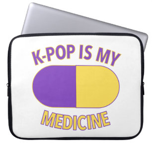 K-Pop is mijn medicijn laptophoes van 15 inch Laptop Sleeve