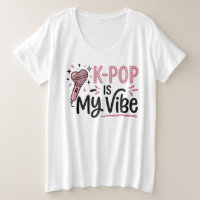 K-POP Is My Vibe Microfoon Grafische T-shirt