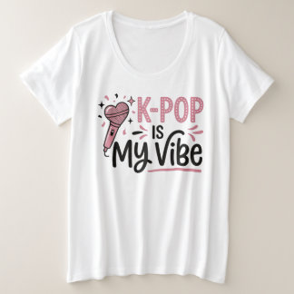 K-POP Is My Vibe Microfoon Grafische T-shirt