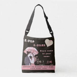 K-pop K-drama fandom aangepaste leuke hangul venti Crossbody Tas