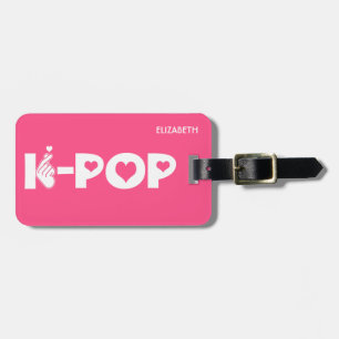 K-Pop Koreaanse golfkpop symbool hand en hart Bagagelabel