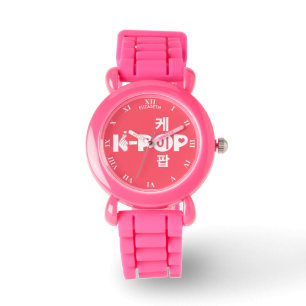 K-Pop Kpop in Koreaans symbool en hart Horloge
