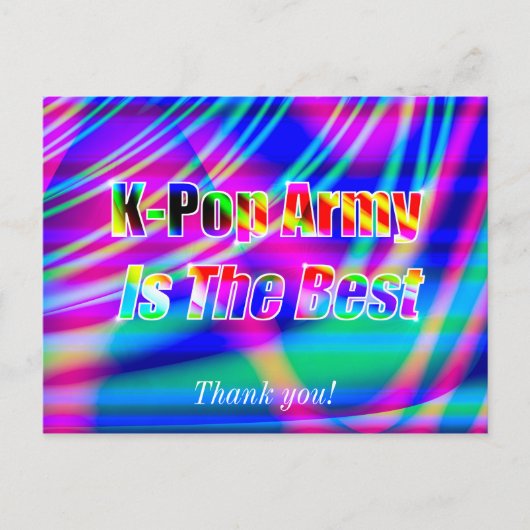 K-Pop Kunst Briefkaart (Voorkant)