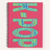 K-Pop-laptop WordArt Kool K-ontwerp Notitieboek (Voorkant)