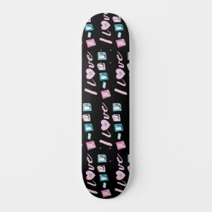 K-pop liefhebber Koreaanse pop fan monogram zwart Skateboard