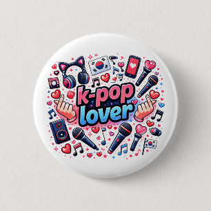 K-Pop liefhebber Ronde Button 5,7 Cm