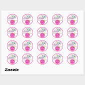 K-Pop Muziekster Koreaans Pop Thema Verjaardagsfee Ronde Sticker (Vel)