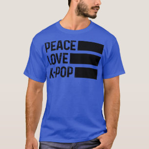 K-Pop Peace Love K-Drama Korean Pop Music Fan Vint T-shirt