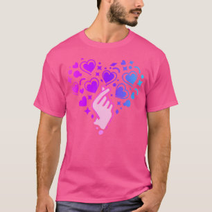 K-Pop Veel harten K-Pop Vinger Hart Saranghae T-shirt