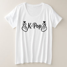 K-Pop Vingerhart Minimalistisch Grafisch T-shirt