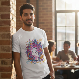 K-Pop Vingerhart Pop Art Design T-shirt