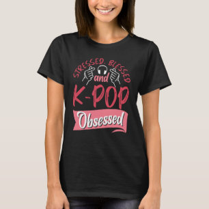 K pop Zuid-Koreaanse populaire muziekknop citeert T-shirt