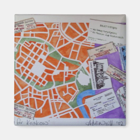 K pour aimant Cracovie (Devant)