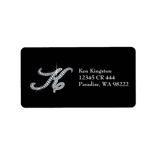 K Script "Diamond Bling"-label Etiket (Voorkant)