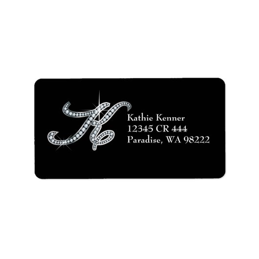 K Script "Diamond Bling"-label Etiket (Voorkant)