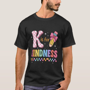 K Vriendelijkheid Leraar Potlood Regenboog Klaslok T-shirt