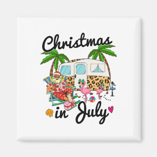 Ka13 Luipaard Camping Rv Kerstmis In Juli Camper X Magneet