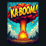 KA-BOOM ! Poster de l'explosion d'art pop<br><div class="desc">Déposez une puissante déclaration dans votre espace avec cette affiche Pop Art unique. L'oeuvre raconte une histoire fascinante, transformant l'image iconique et dramatique d'un nuage de champignon nucléaire en un moment dynamique et énergique de culture pop pure. Fusion de la puissance brute de l'explosion avec l'esthétique ludique et graphique d'une...</div>