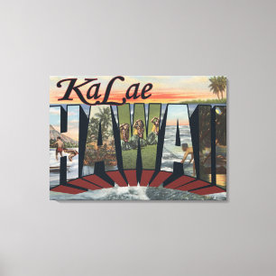 Ka Lae, HawaiiLarge Letter ScenesKa Lae, HI Canvas Afdruk