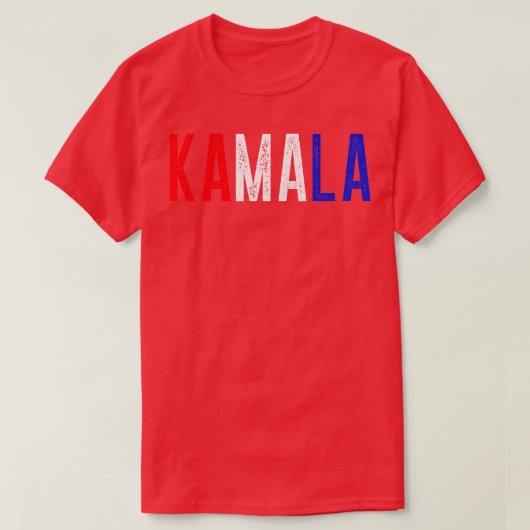 KA MA LA Kamala Rouge Blanc Bleu TShirt 2 (Design devant)